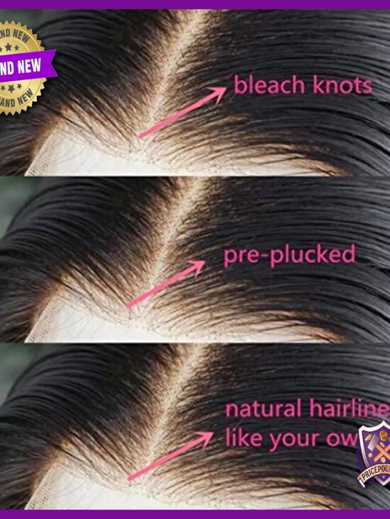 Human Hair Lace Front Wig Glueless Brazilian Remy Pre Plucked 16 Inch
